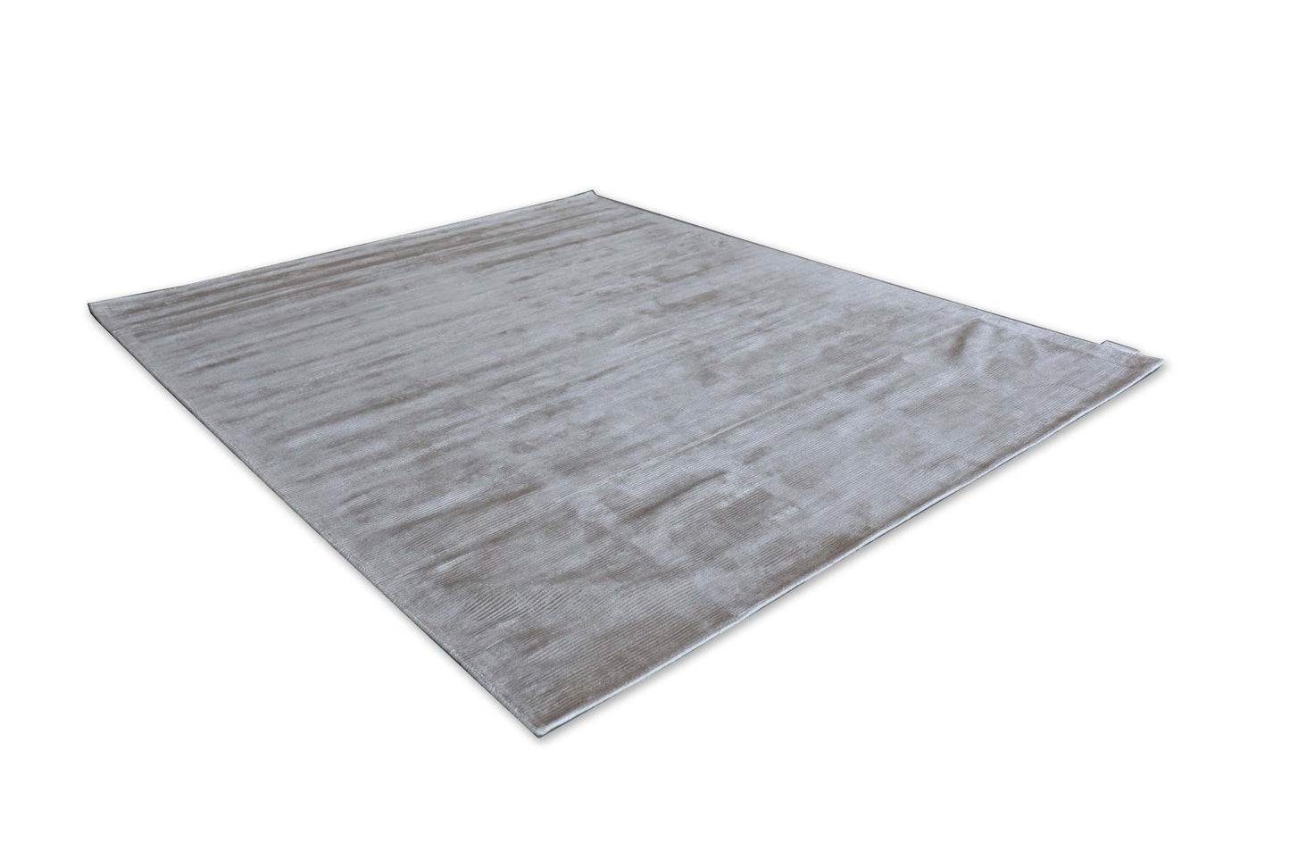 2.5*3m Stokes (Taupe) - Cotton Silk & Handloom Carpet - Zuma UAE