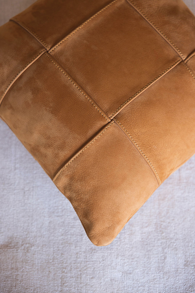 Nubuk Leather Cushions Online - Zuma UAE