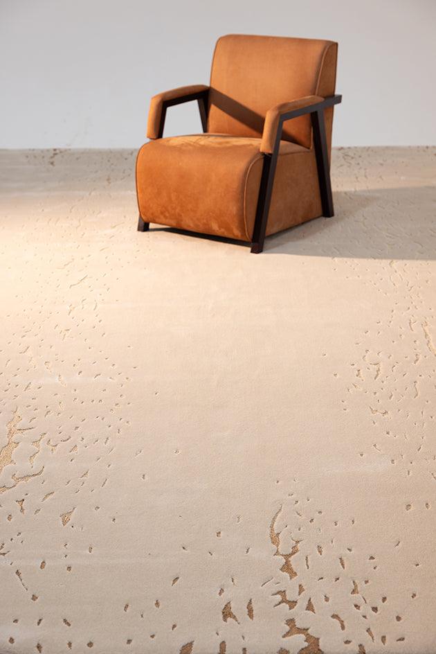 Edge Loop (Burnt Sienna) Carpet - New Zealand Wool and Bamboo Silk - Zuma UAE