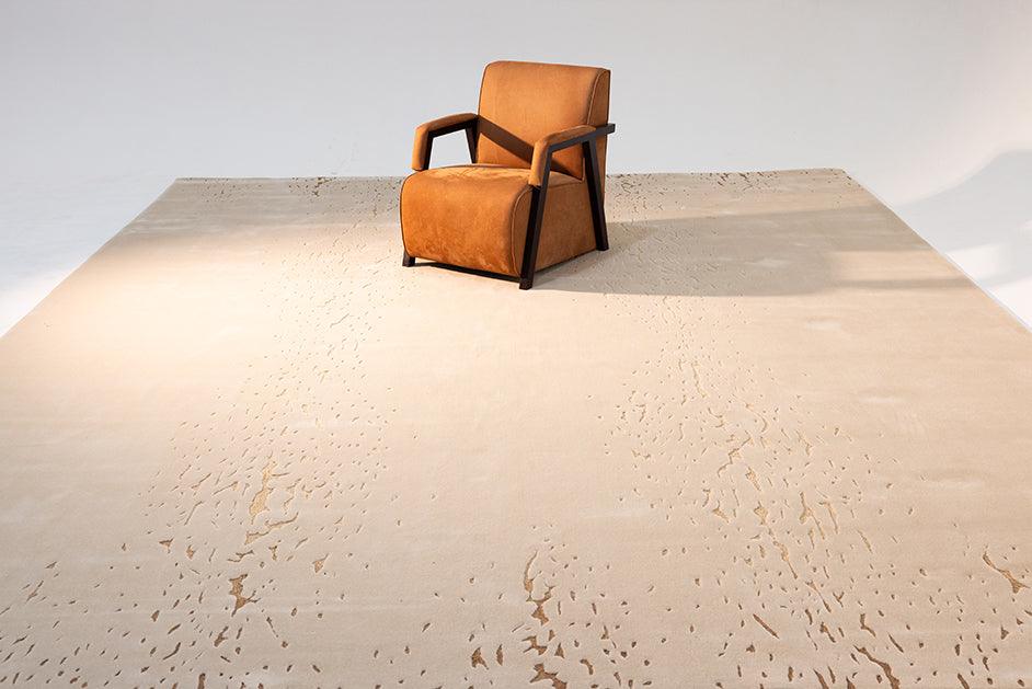 Edge Loop (Burnt Sienna) Carpet - New Zealand Wool and Bamboo Silk - Zuma UAE