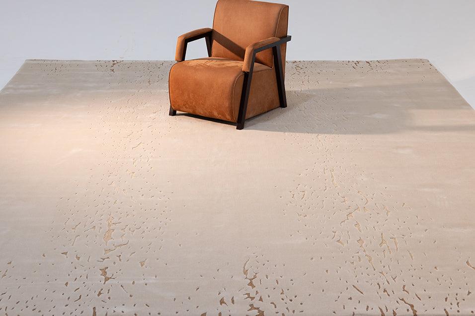 Edge Loop (Burnt Sienna) Carpet - New Zealand Wool and Bamboo Silk - Zuma UAE