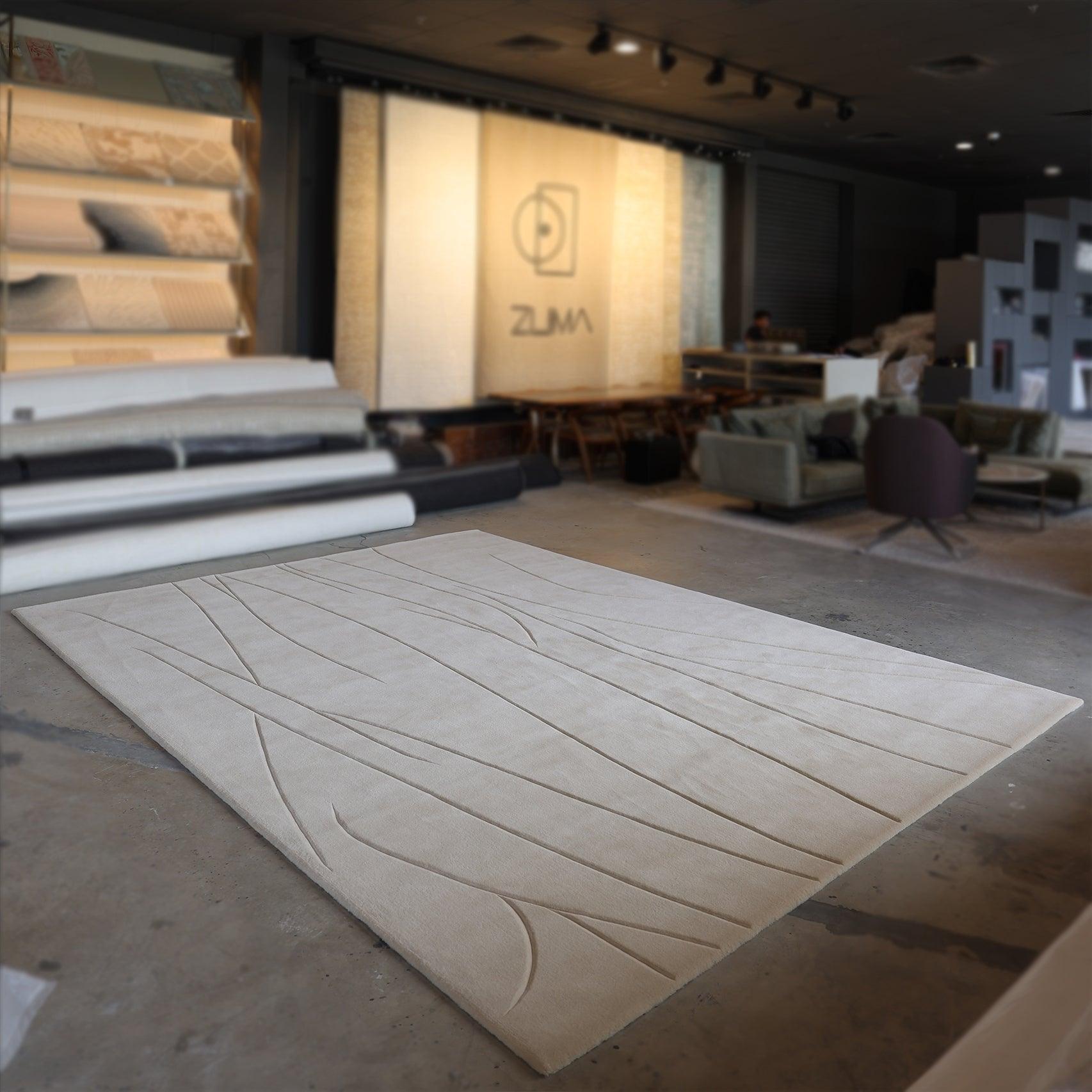 3*4m Sculpt 2.0 Carpet - Hand Carded Semi-Worsted New Zealand Wool - Zuma UAE