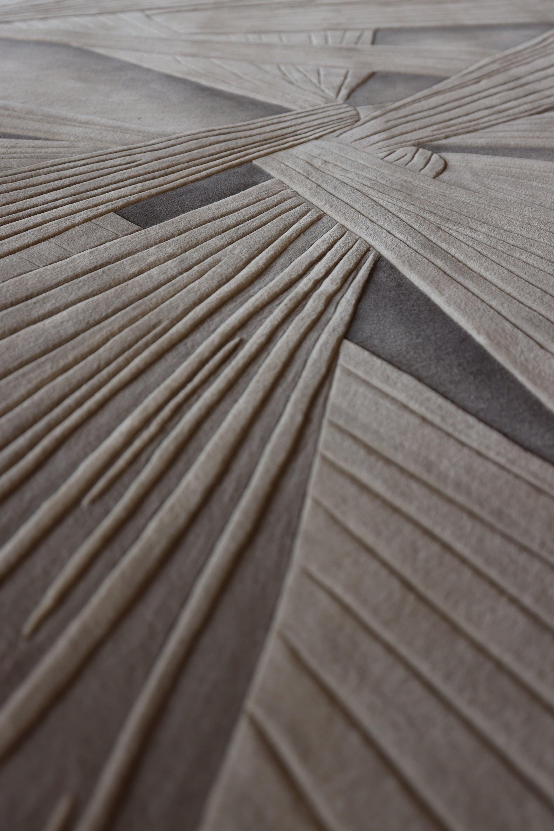 3*4m Tangled Carpet - Hand Carded Semi Worsted New Zealand Wool - Zuma UAE