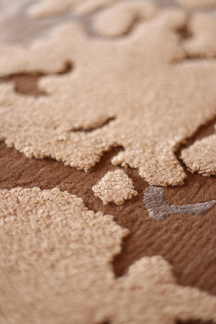 3.5*5m Estelle Carpet- Hand Carded Semi Worsted New Zealand Wool and Polished Cotton Silk - Zuma UAE