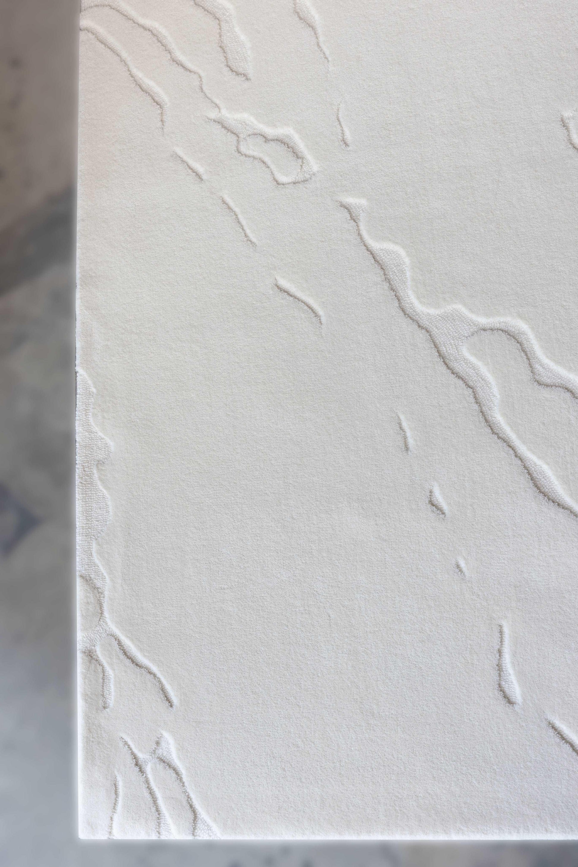 4*6m Dry Earth (Snow) Carpet - 100% Extra Fine Australian Wool - 100% Extra Fine Australian Wool - Zuma UAE