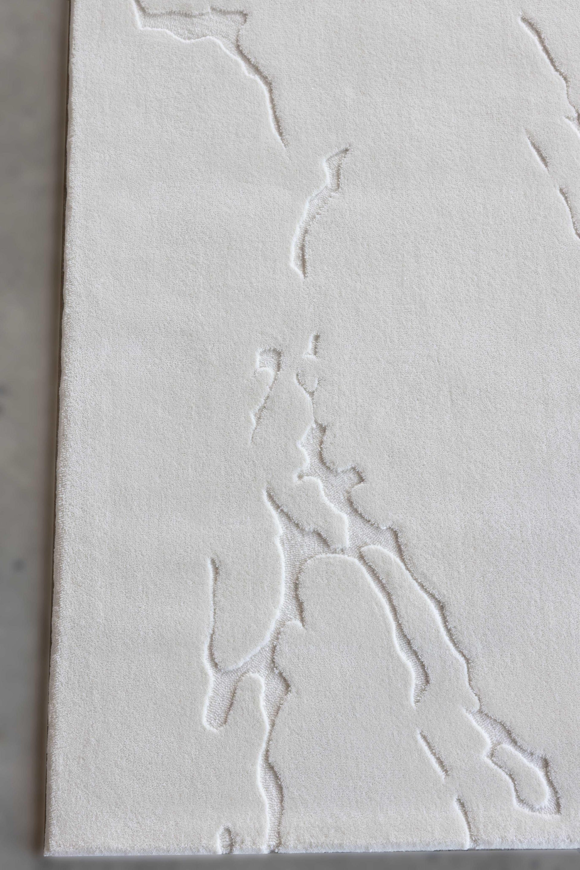 2*3m Dry Earth (Snow) Carpet - 100% Extra Fine Australian Wool - Zuma UAE