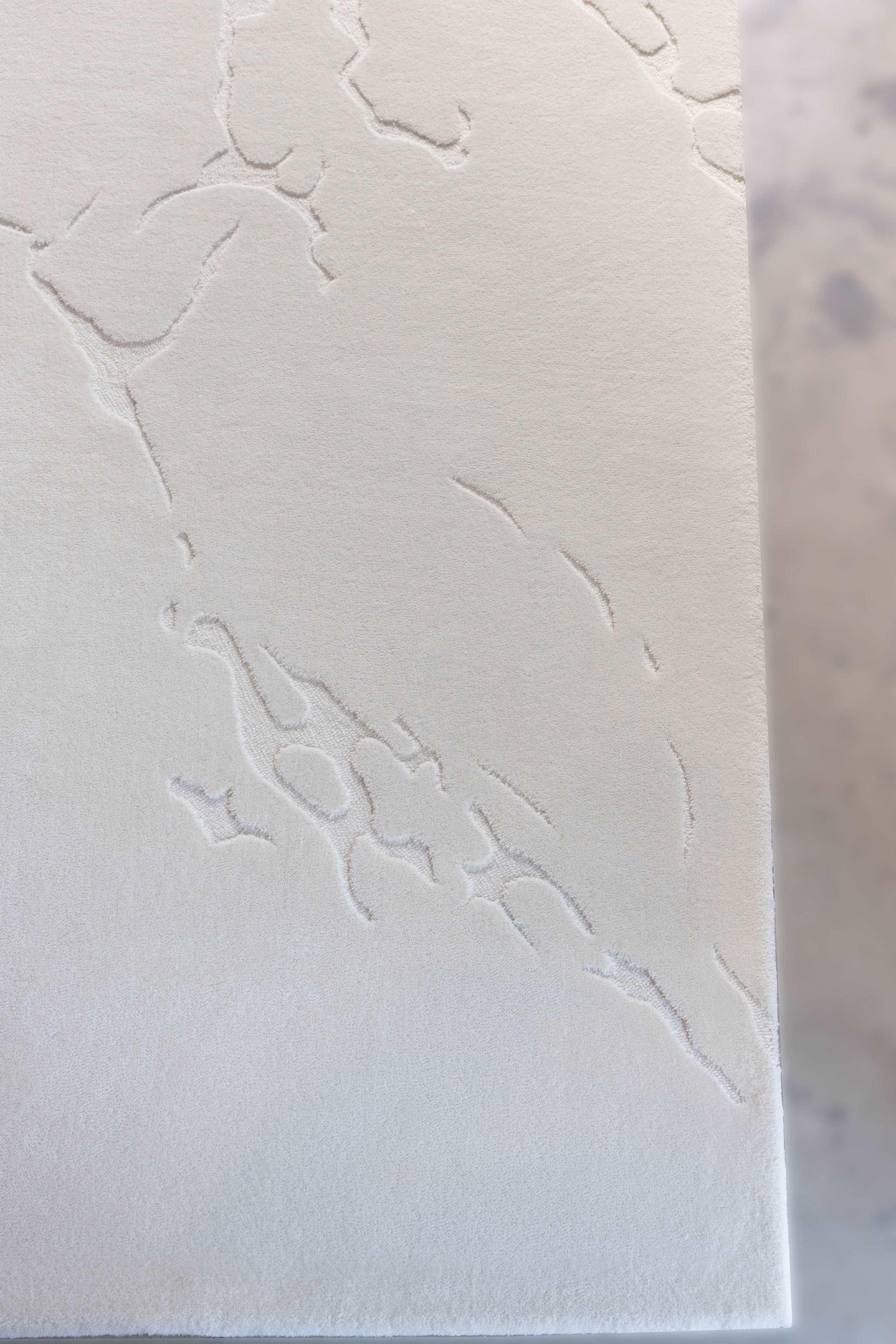 Dry Earth (Snow) Carpet - 100% Extra Fine Australian Wool - Zuma UAE