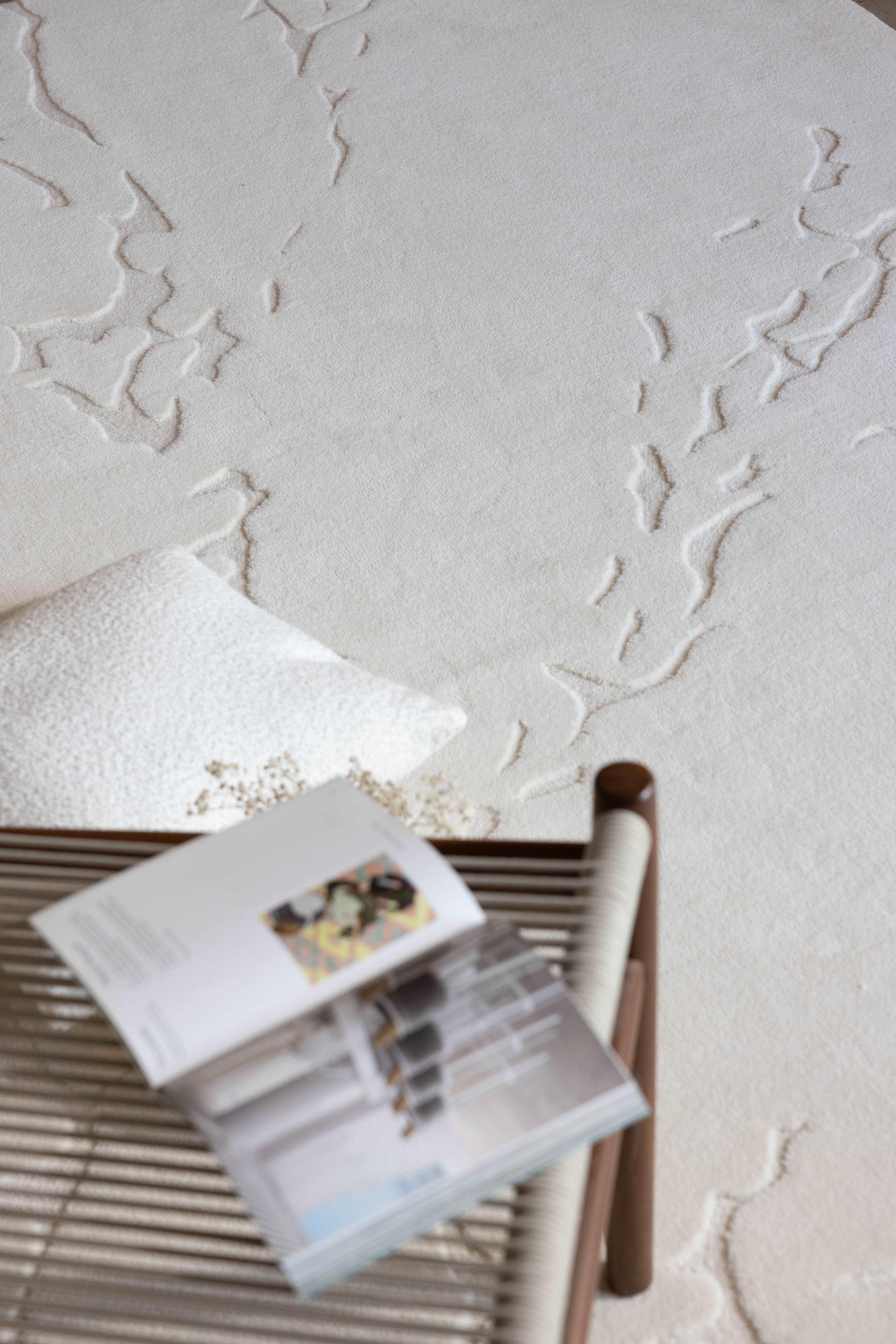 Dry Earth (Snow) Carpet - 100% Extra Fine Australian Wool - Zuma UAE