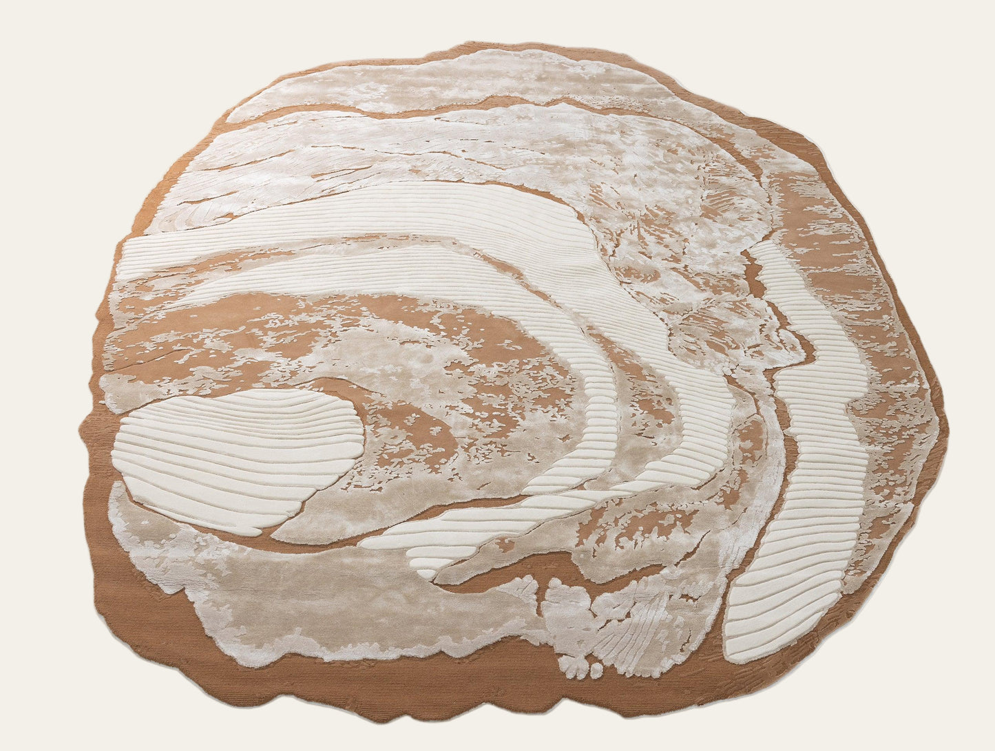 3*4m Vicuna Carpet - Hand Carded Spun Silk with Twisted Semi-Worsted - Zuma UAE