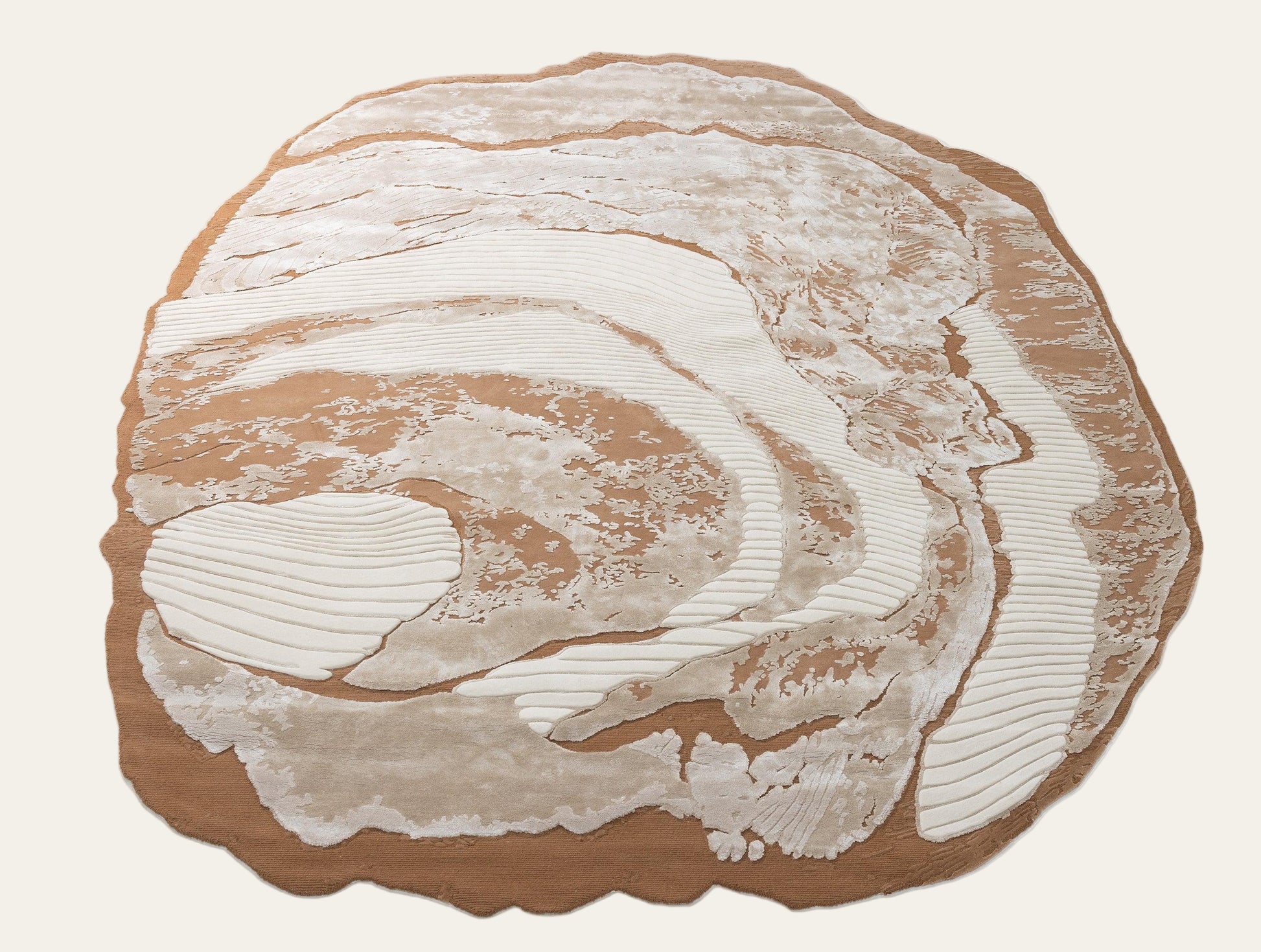 3*4m Vicuna Carpet - Hand Carded Spun Silk with Twisted Semi-Worsted - Zuma UAE