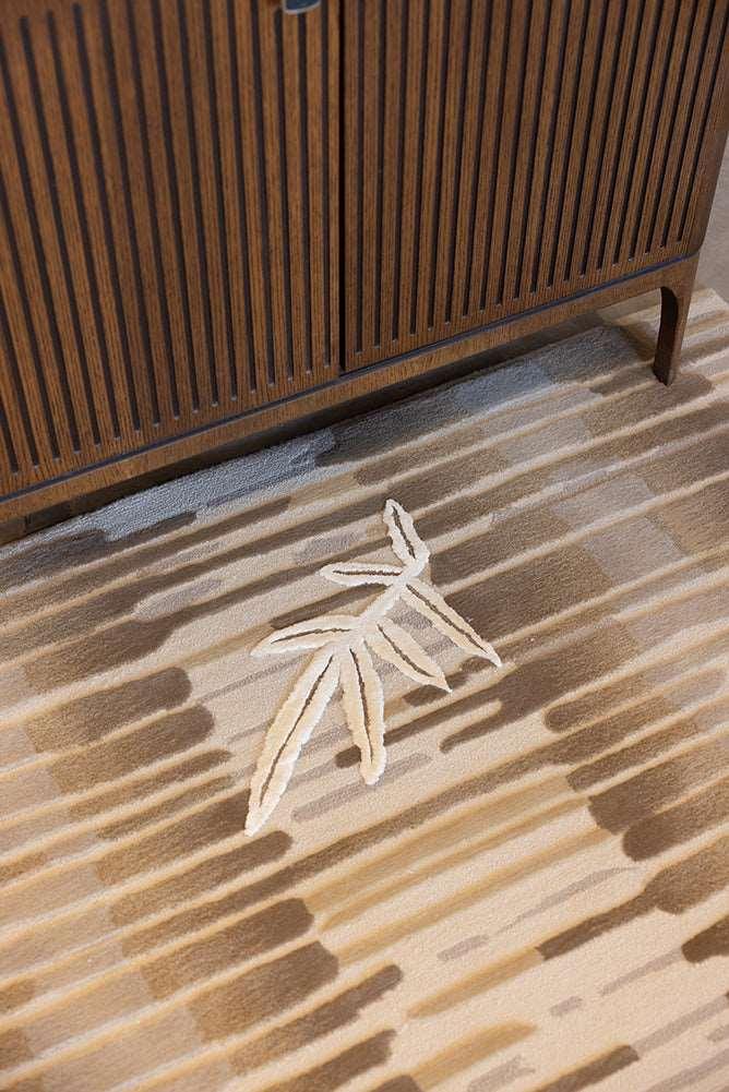 Kyoto Carpet - Hand Carded Semi-Worsted New Zealand Wool and Bamboo Silk - Zuma UAE