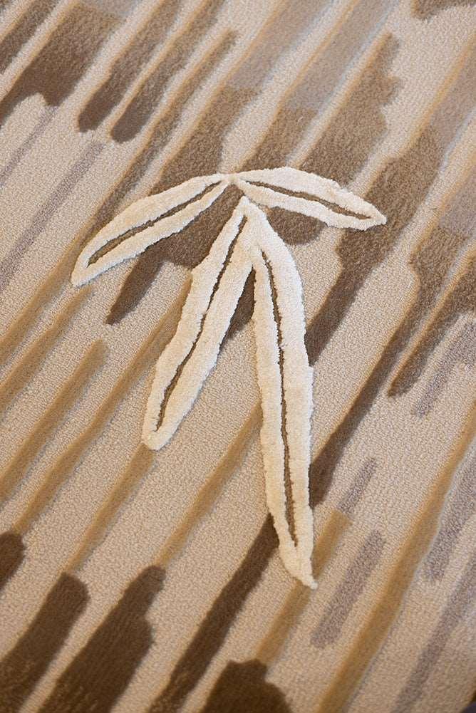 Kyoto Carpet - Hand Carded Semi-Worsted New Zealand Wool and Bamboo Silk - Zuma UAE