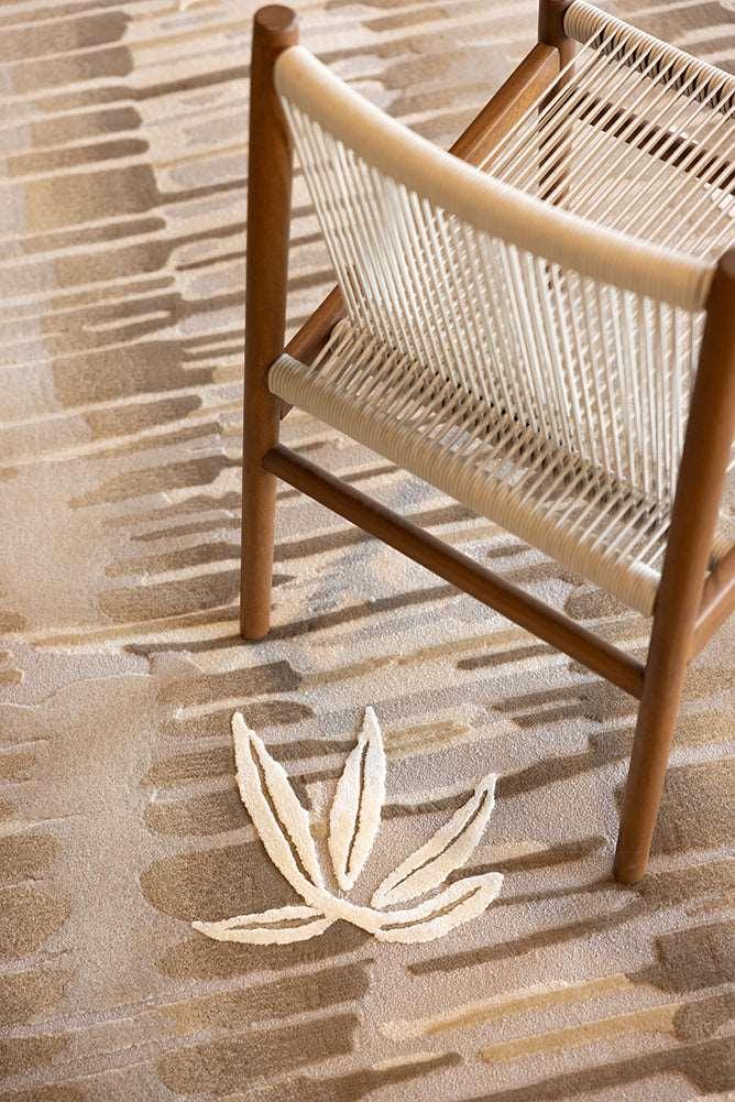 Kyoto Carpet - Hand Carded Semi-Worsted New Zealand Wool and Bamboo Silk - Zuma UAE