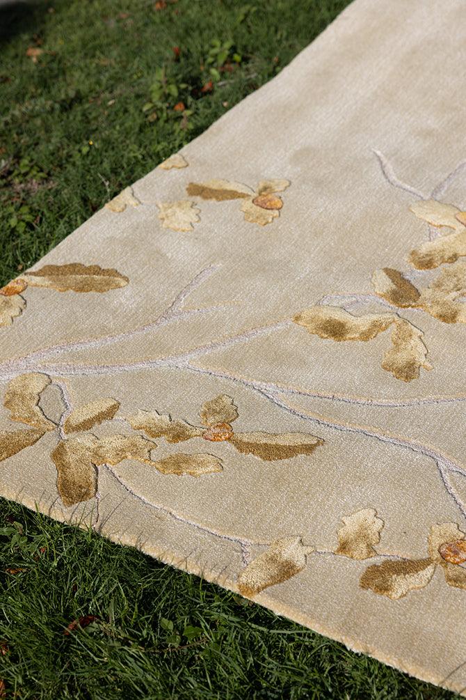 2.5*3m Oak Carpet - New Zealand Wool and Polished Cotton Silk - Zuma UAE