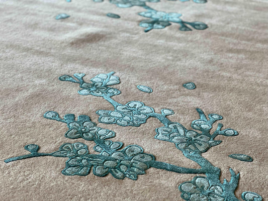 2.5*3.5m Cherry Blossom Carpet - Hand Tufted in New Zealand Wool and Cotton Silk - Zuma UAE