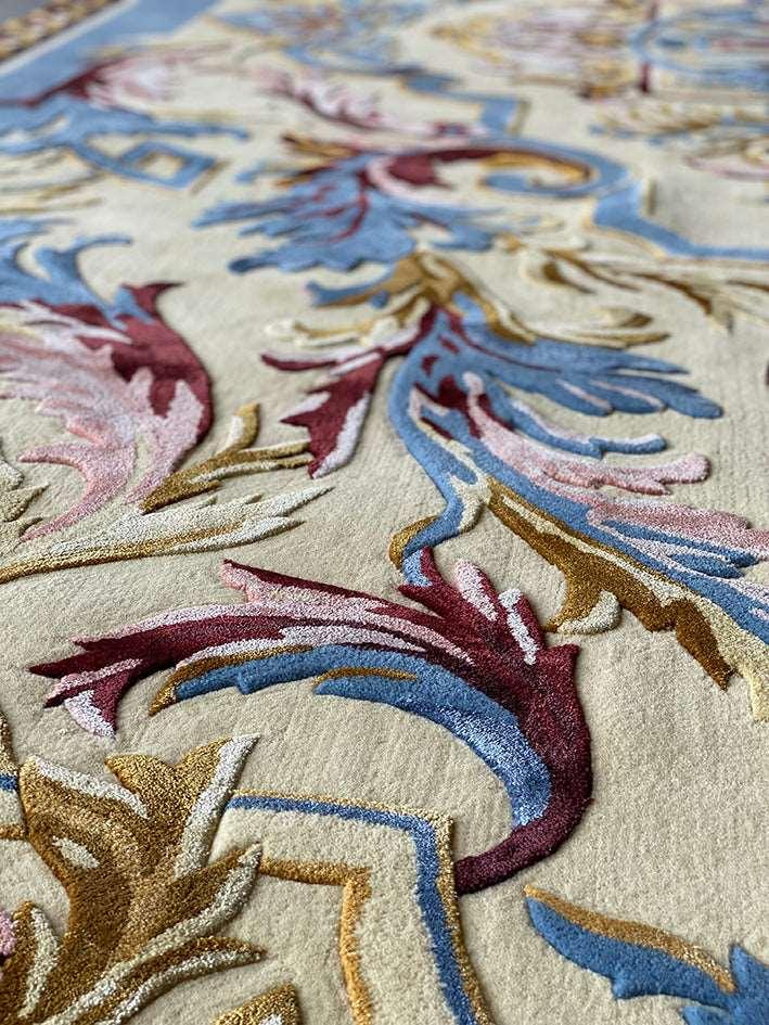 3.5*5m French Accent Carpet - Hand Tufted in Cotton Silk and New Zealand Wool - Zuma UAE