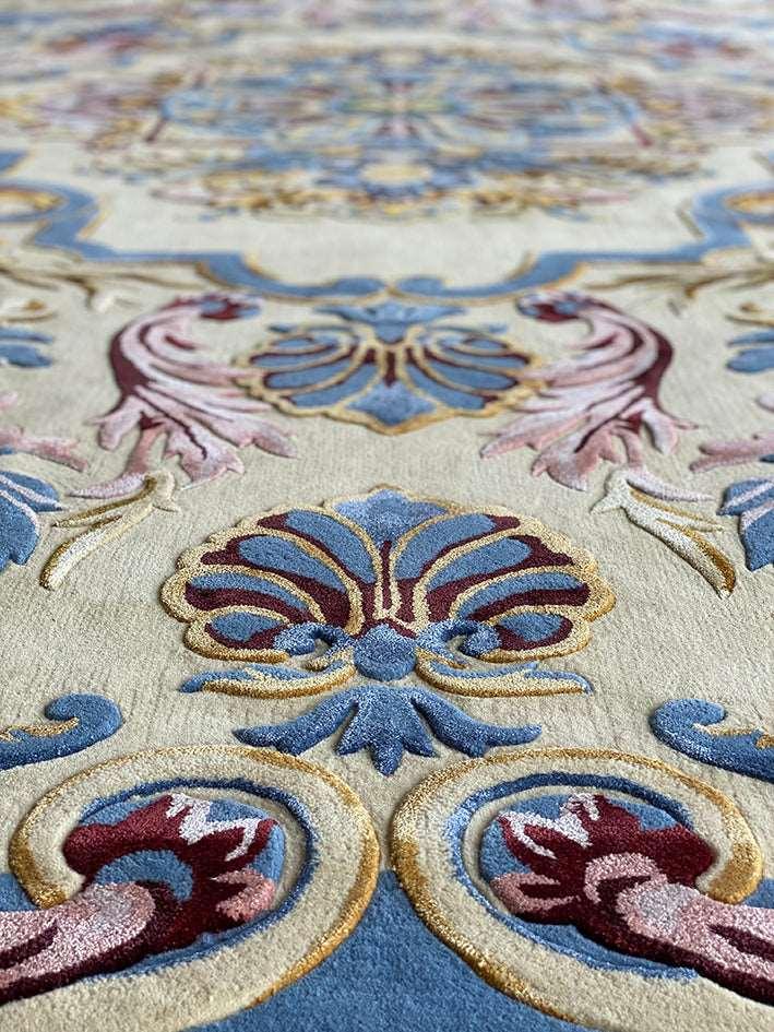 2.8*5.2m French Accent Carpet - Hand Tufted in Cotton Silk and New Zealand Wool - Zuma UAE