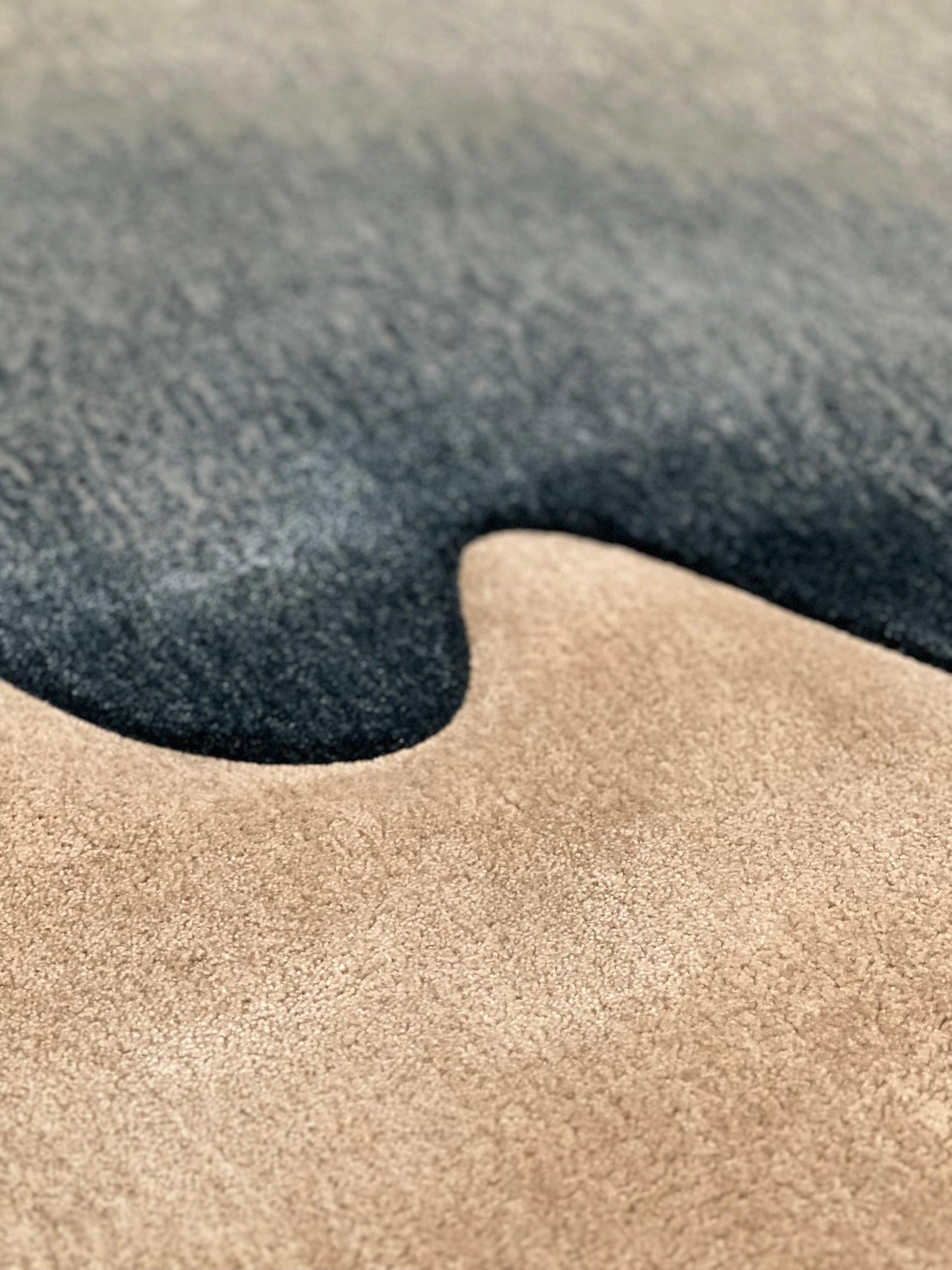 Saadiyat (Aqua) Carpet - Hand Carded Semi Worsted New Zealand Wool and Bamboo Silk - Zuma UAE