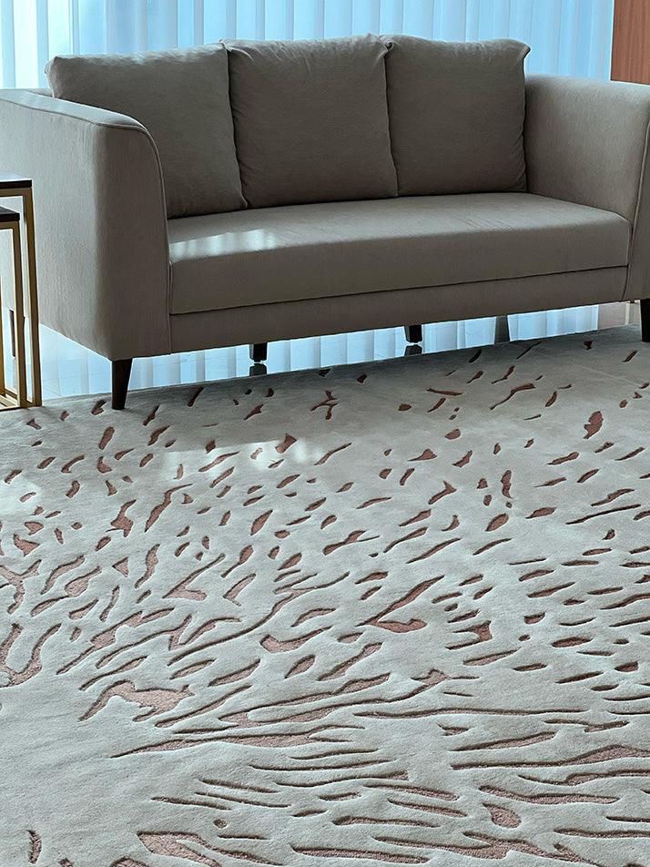 3.5*5m Loop Splatter (Terracotta) Carpet - Cotton Silk - Zuma UAE