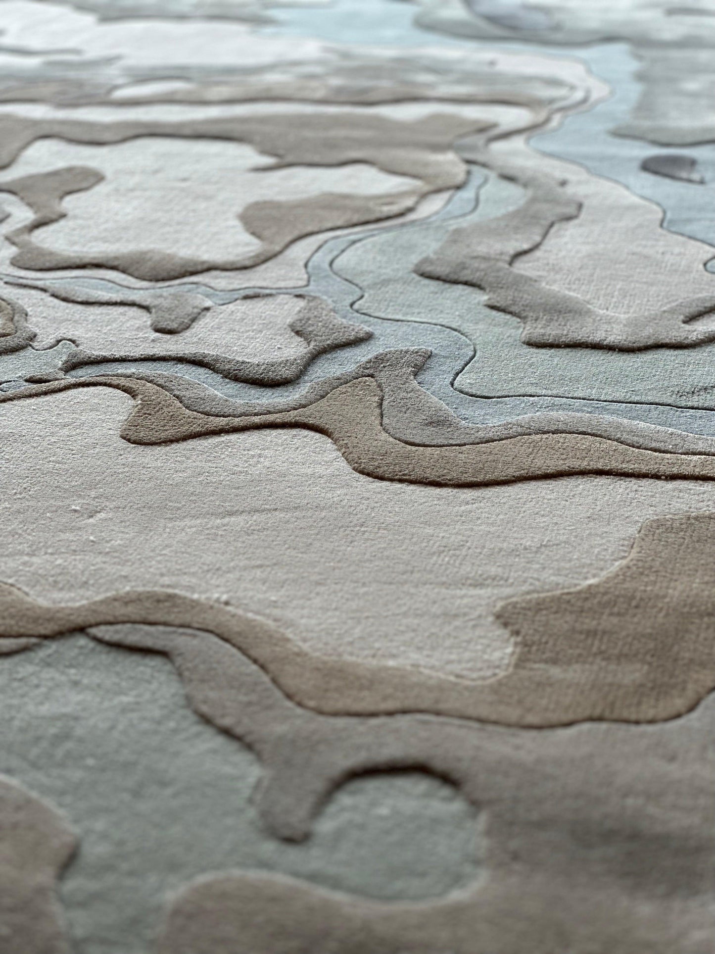 3*4m Oil Spill 2.0 (Original) Carpet - New Zealand Wool and Polished Cotton Silk - Zuma UAE