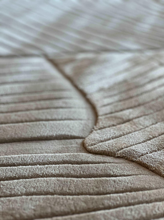 3.5*5m Leaves a Mark II Carpet - Hand tufted Bamboo Silk New Zealand Wool - Zuma UAE