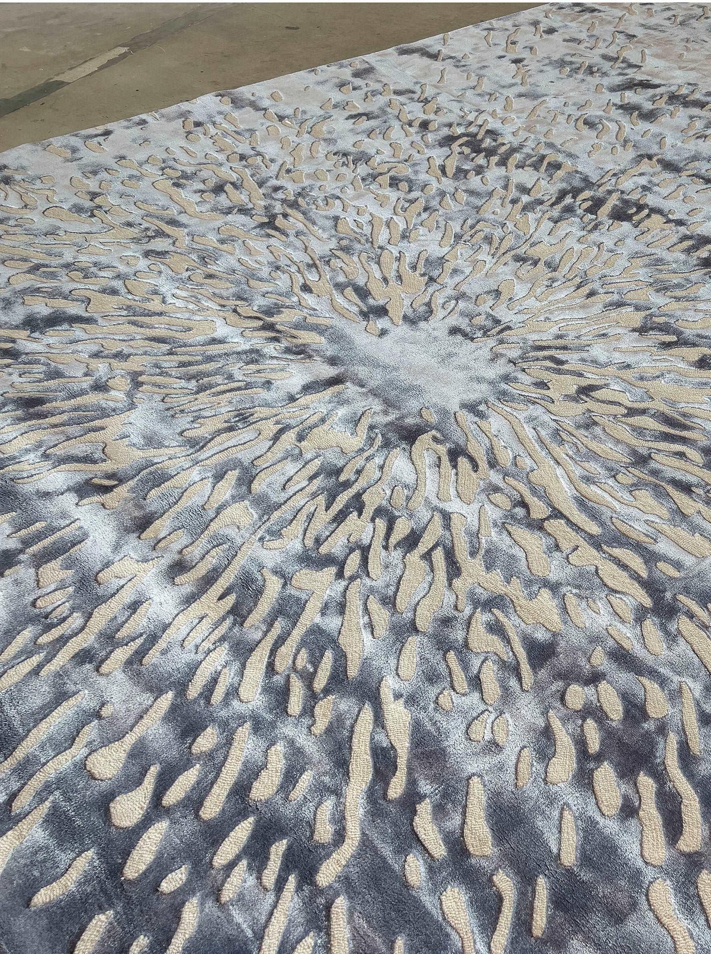 Loop Splatter (Steel Blue) Carpet - Cotton Silk - Zuma UAE