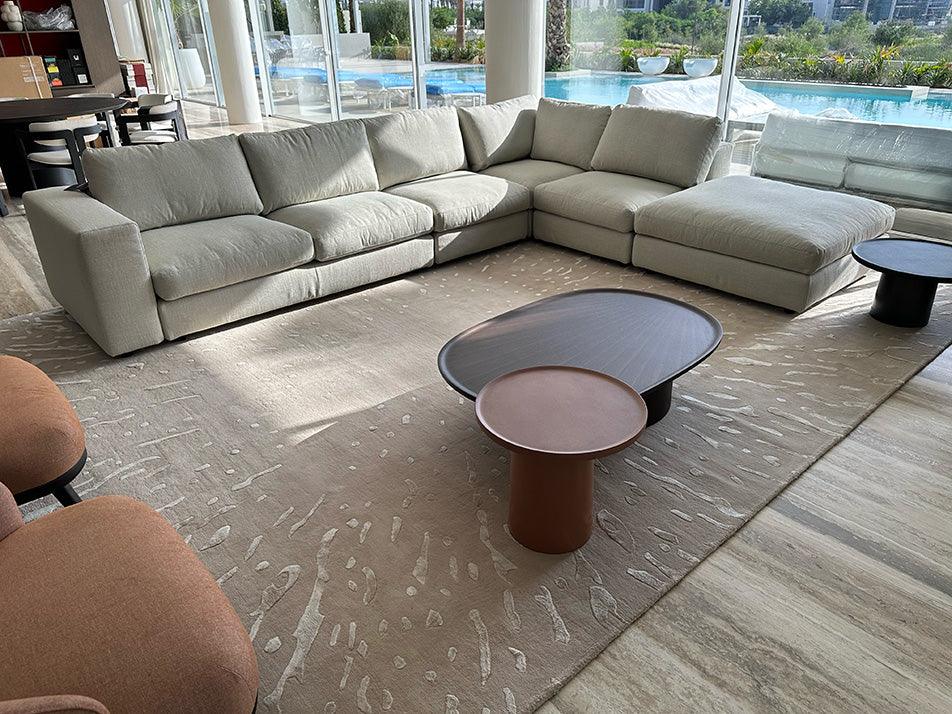 Silk Splatter (Taupe) Carpet - Cotton Silk - Zuma UAE