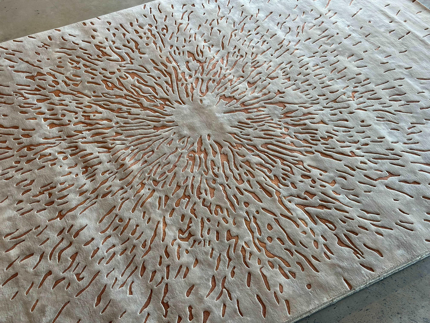4*6m Loop Splatter (Terracotta Ombre) Carpet - Extra Fine Australian Wool and Cotton Silk - Zuma UAE