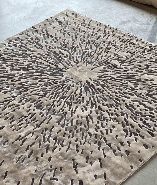 Loop Splatter (Mocha) Carpet -  Extra Fine Australian Wool and Cotton Silk - Zuma UAE