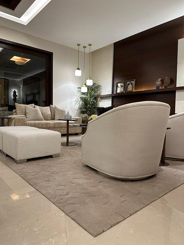 Peek-a-Boo (Terracotta) Carpet - Hand tufted in New Zealand Wool - Zuma UAE