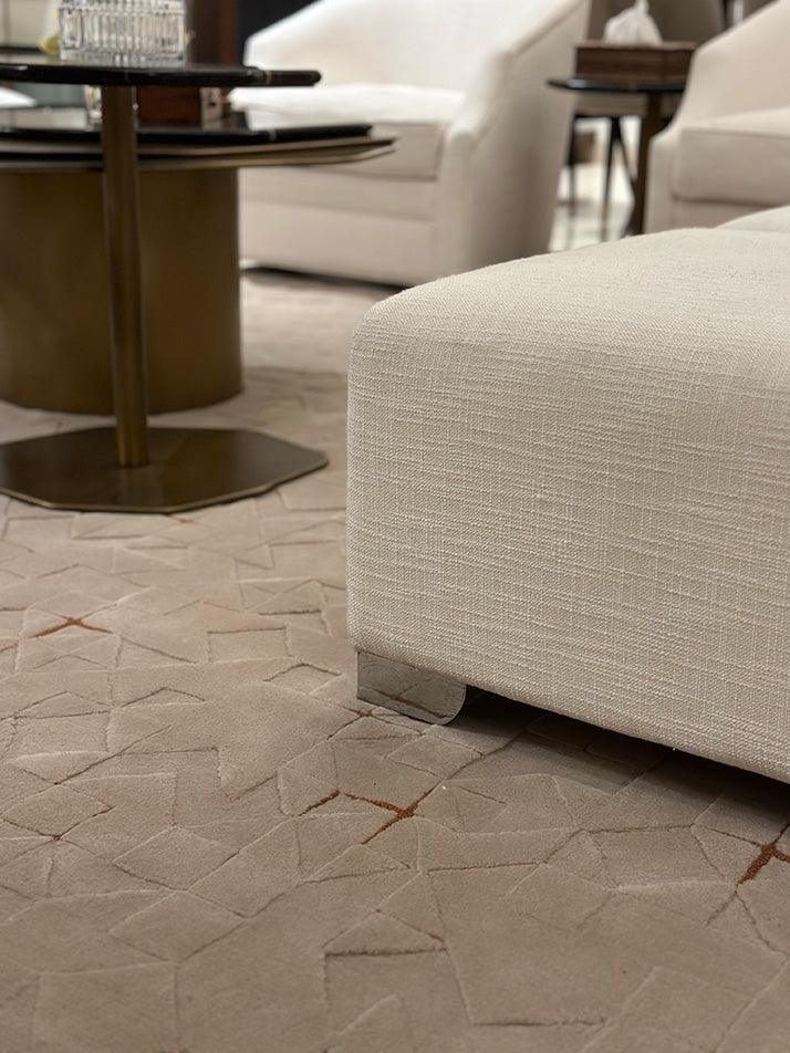 Peek-a-Boo (Terracotta) Carpet - Hand tufted in New Zealand Wool - Zuma UAE