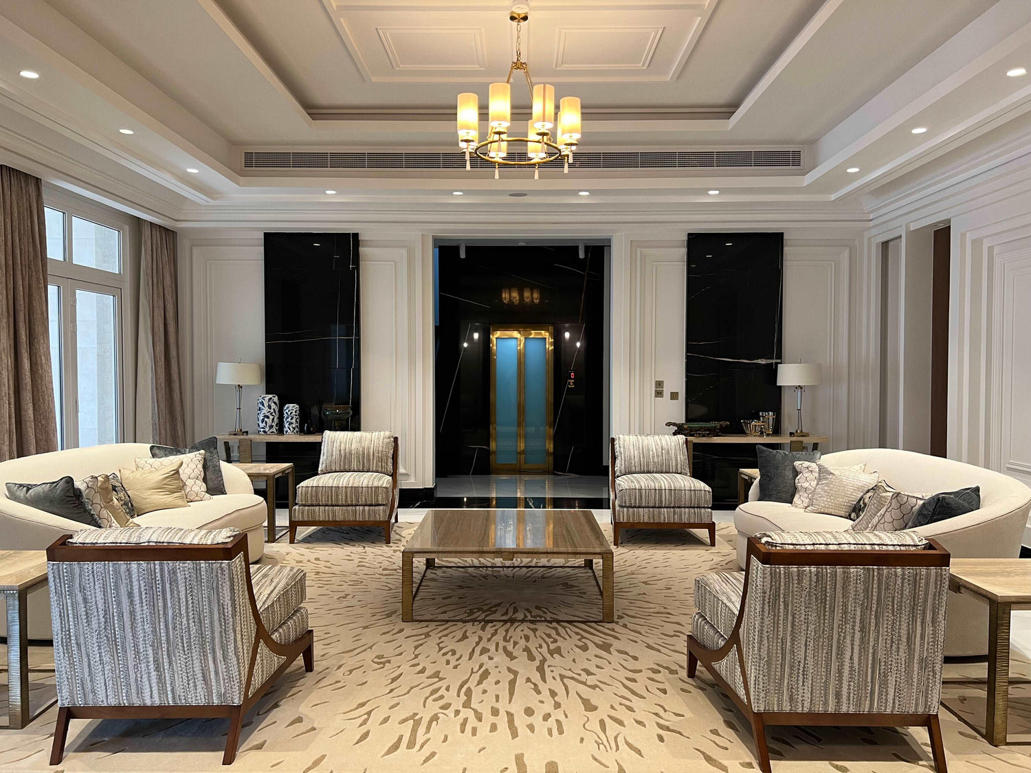 Loop Splatter (Caramel) Carpet - Extra Fine Australian Wool and Cotton Silk - Zuma UAE