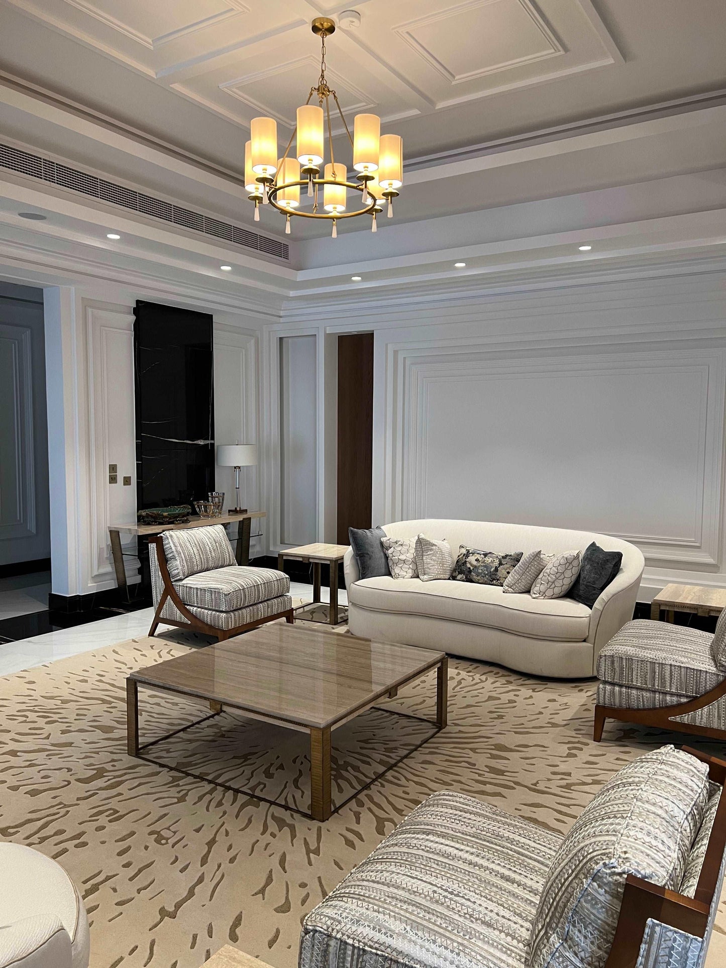 Loop Splatter (Caramel) Carpet - Extra Fine Australian Wool and Cotton Silk - Zuma UAE