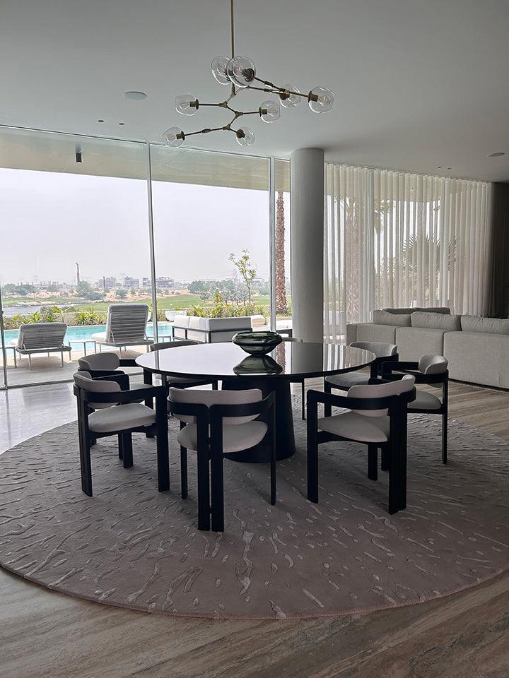 3m Silk Splatter Round (Taupe) Carpet - Zuma UAE