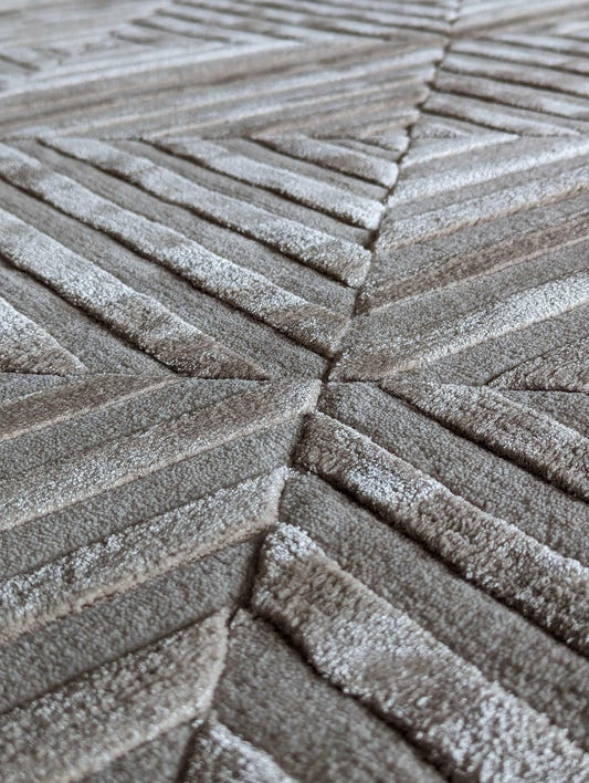 Kaleido Carpet - New Zealand Wool and Polished Cotton Silk - Zuma UAE