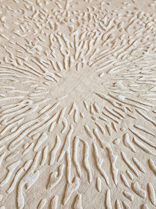 Silk Splatter 3.0 (Ivory) Carpet - Extra Fine Australian Wool and Tencel - Zuma UAE