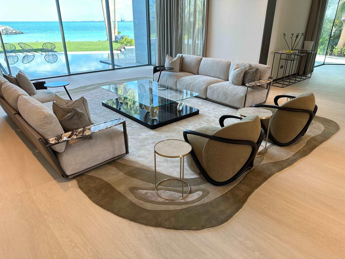 3*4m Blobb Carpet - Semi-Worsted New Zealand Wool and Cotton Silk - Zuma UAE