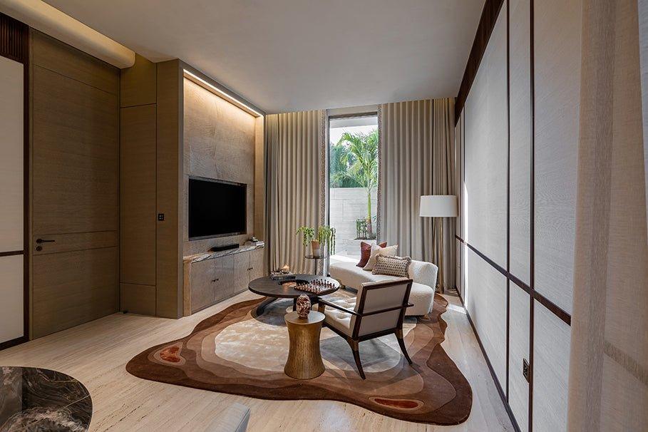 Blobb (Burnt Sienna) Carpet - Semi-Worsted New Zealand Wool and Cotton Silk - Zuma UAE