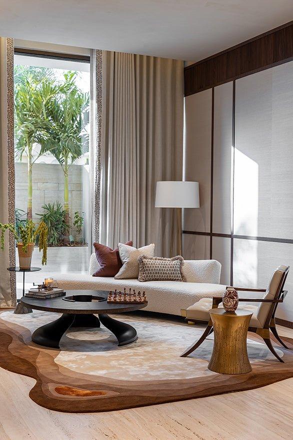 Blobb (Burnt Sienna) Carpet - Semi-Worsted New Zealand Wool and Cotton Silk - Zuma UAE