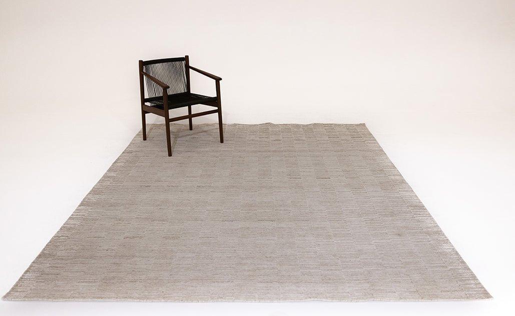 2.5*3m Brimsley (Grey) Carpet - Faux Silk & Wool - Zuma UAE