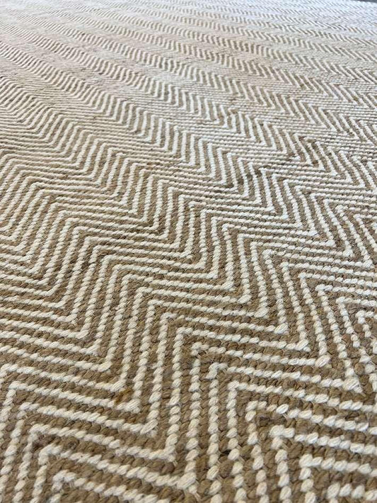 2*3m Herringbone Carpet - Wool & Jute Handloom Carpet - Zuma UA