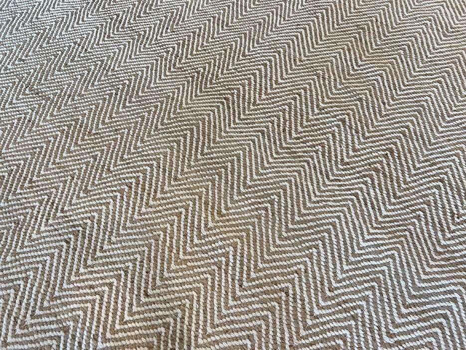 Herringbone Carpet - Wool & Jute Handloom Carpet - Zuma UAE