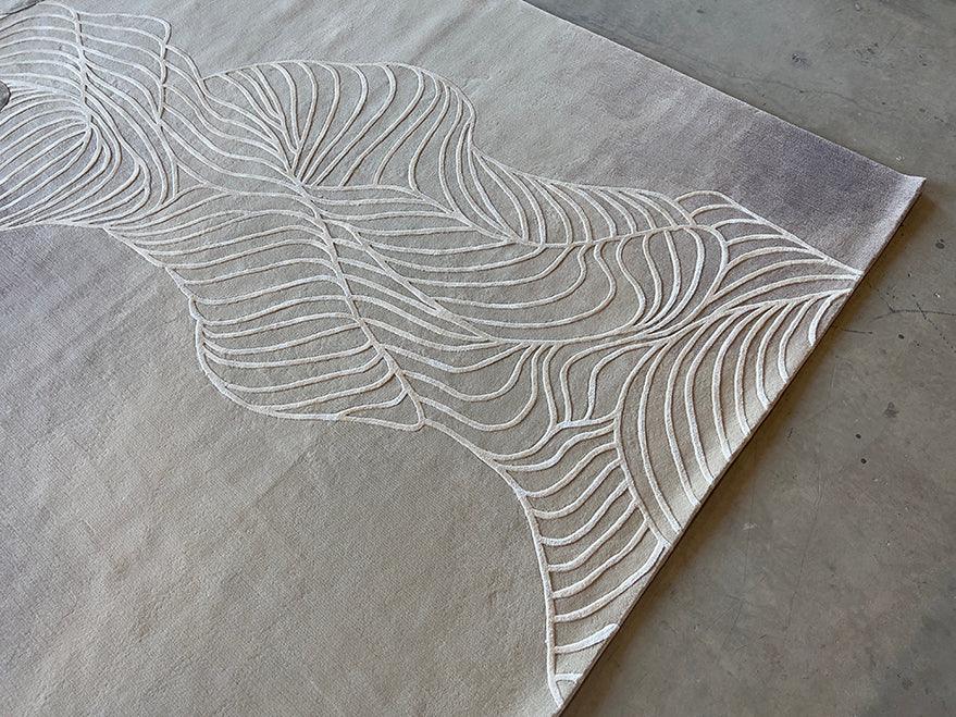 Silk Ribbons Carpet - Hand Tufted in Cotton Silk and Semi Worsted New Zealand Wool - Zuma UAE