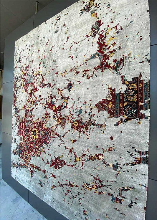 Silk Moss Carpet - Hand knotted in 100% pure cotton silk and New Zealand wool - Zuma UAE