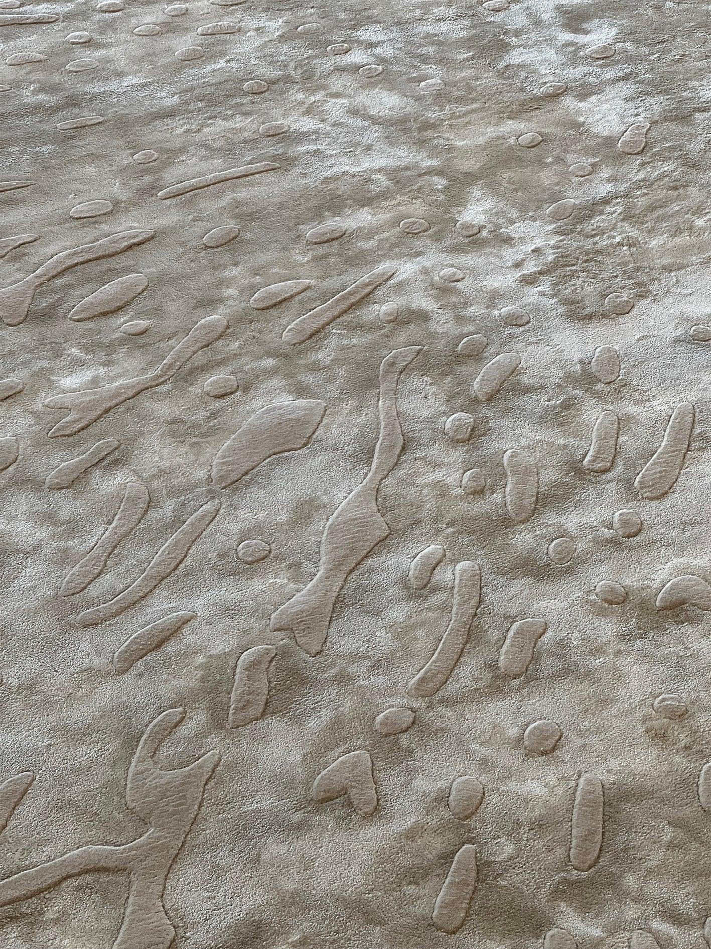 4*6m Moon Raker Carpet - Silk & Wool and Hand Tufted Carpet - Zuma UAE