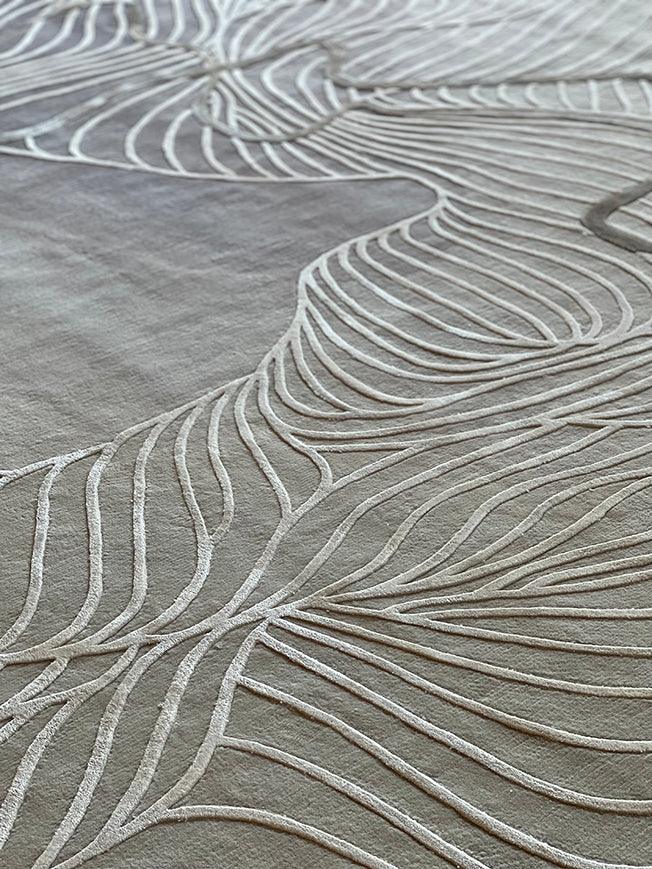 3*3m Silk Ribbons Carpet - Hand Tufted in Cotton Silk and Semi Worsted New Zealand Wool - Zuma UAE