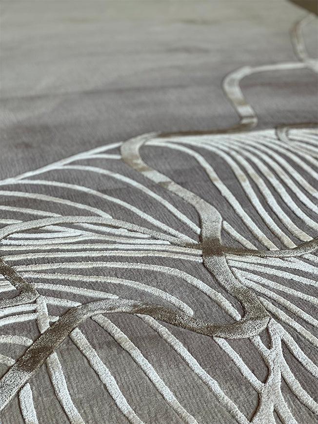 3.5*5m Silk Ribbons Carpet - Hand Tufted in Cotton Silk and Semi Worsted New Zealand Wool - Zuma UAE