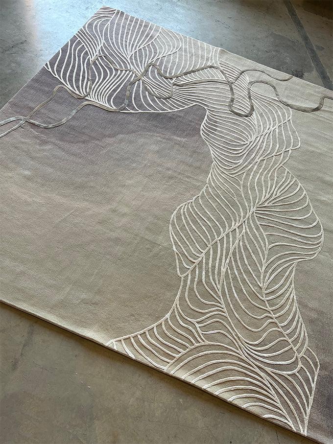 4*6m Silk Ribbons Carpet - Hand Tufted in Cotton Silk and Semi Worsted New Zealand Wool - Zuma UAE