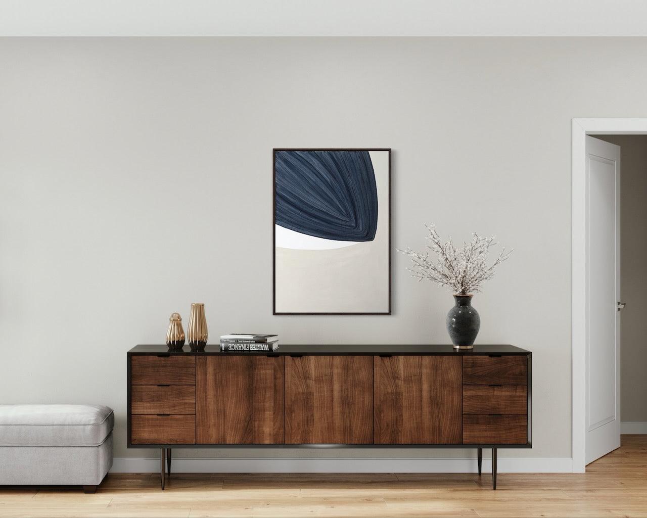 Blue Acrylic Frame Painting