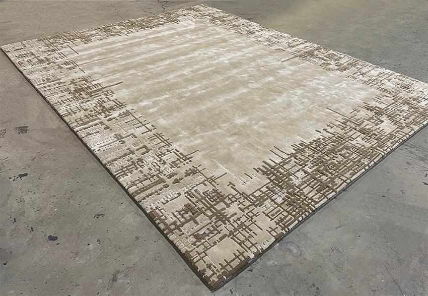 Disguise (Crema) Carpet -  New Zealand Wool and Bamboo Silk - Zuma UAE